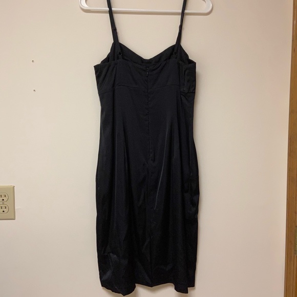 Express Black Silky Shiny Slip Sundress Dress 10 - Picture 7 of 12